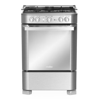 Estufa de Piso Mabe 4 Puestos Gas Natural EMC6060NFX1 Inox_1